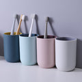 Minimalist Two-Tone Plastic Mouthwash Cup | Couple Toothbrush Cup | Multifunction Bathroom Tumbler